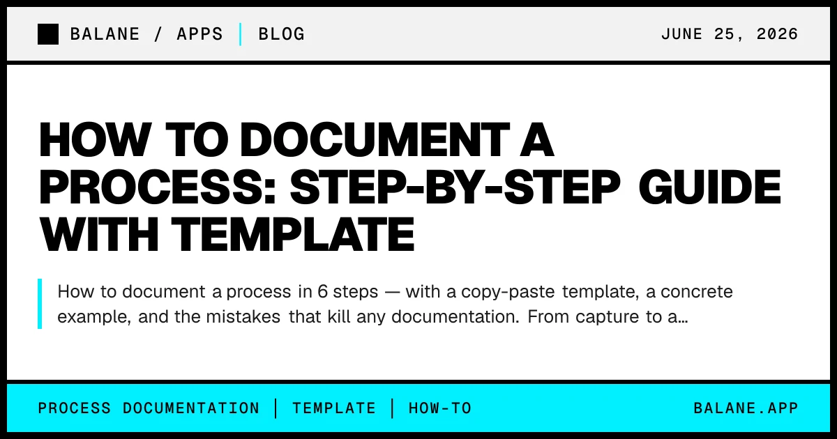 How to Document a Process: Step-by-Step Guide with Template