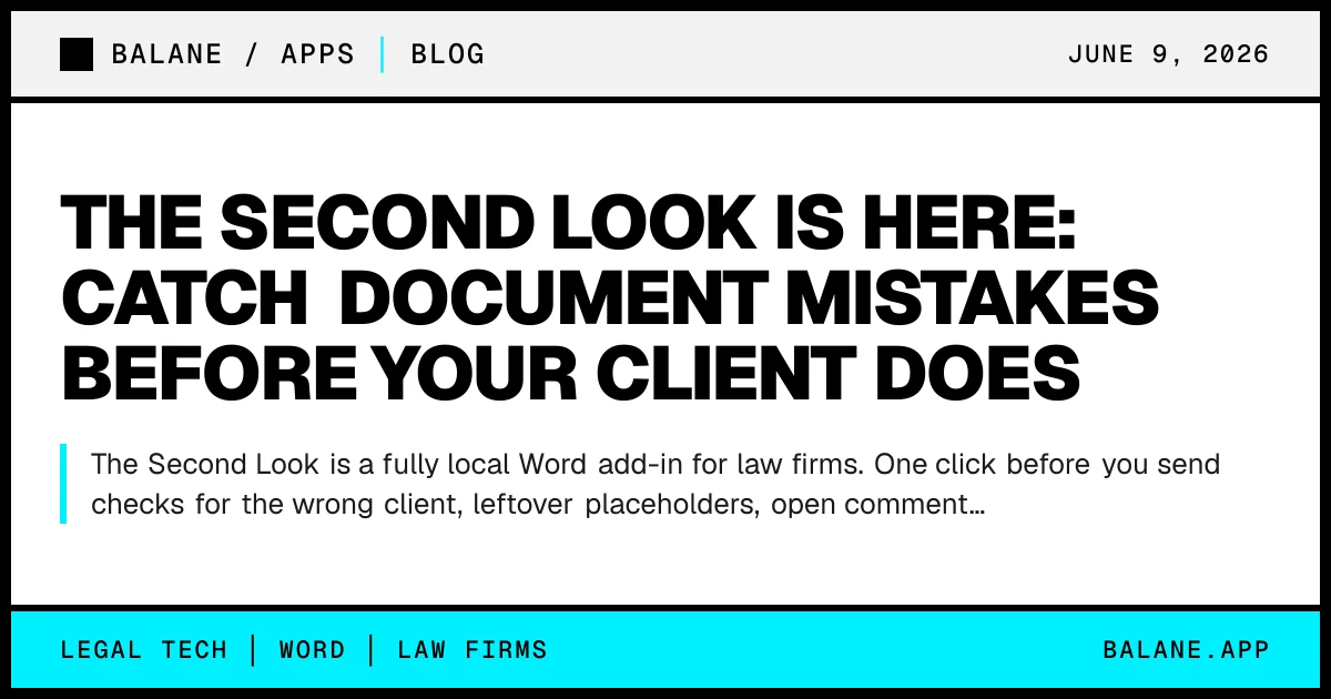 The Second Look is here: catch document mistakes before your client does
