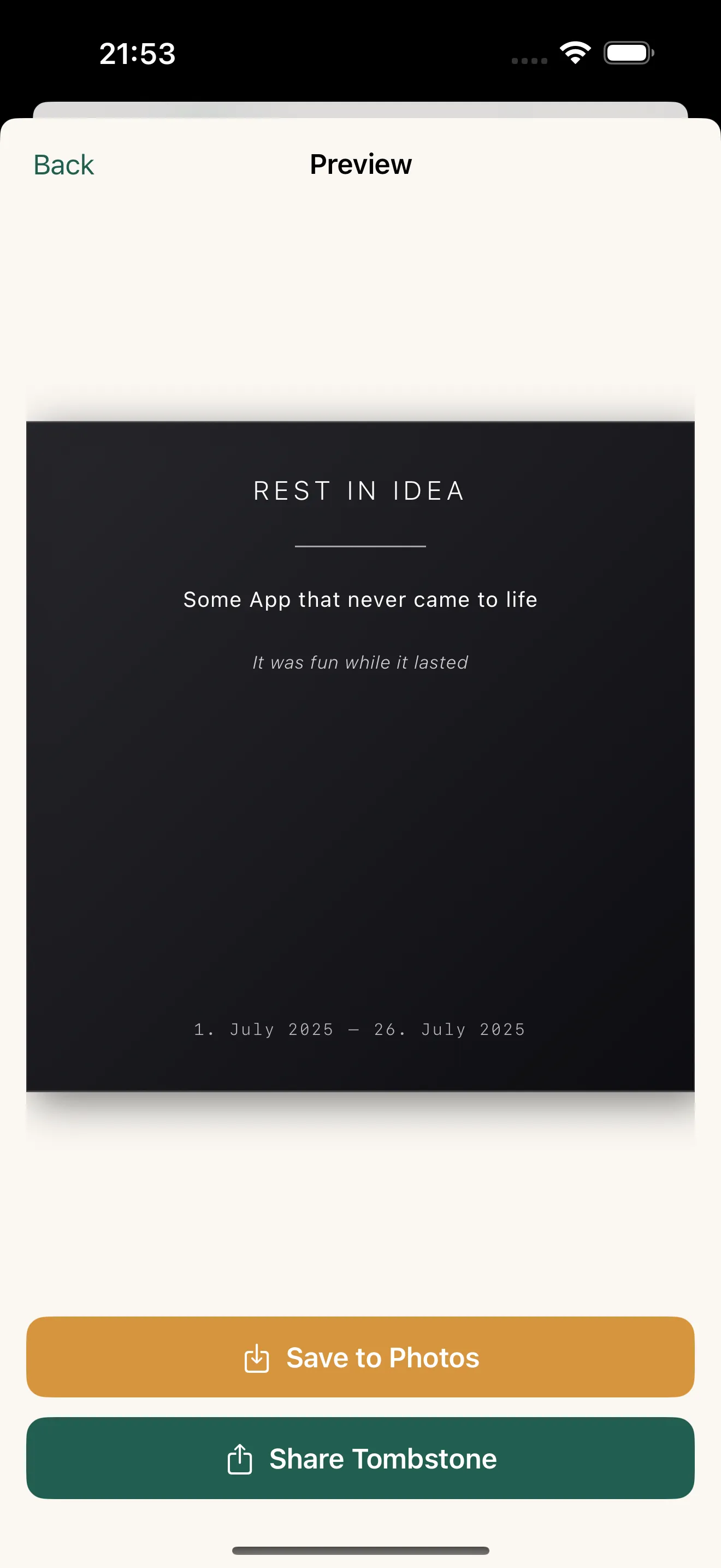 Rest in Idea